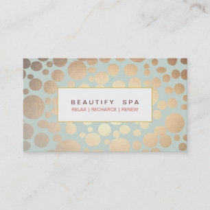 Carte De Visite Chic Beauty Salon et Spa FAUX Gold Motif