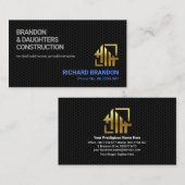 Carte De Visite Chic Black Wire Mesh, femme entrepreneur Handyman (Devant / Derrière)