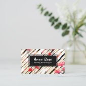 Carte De Visite Chic blanc de pavot de *~* de parties (Debout devant)