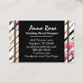 Carte De Visite *~* Chic blanc floral rouge Parties scintillant pa (Dos)