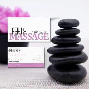 Carte De Visite Chic blanc rose élégant simple et professionnel