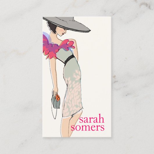 Carte De Visite Chic, Blogueur mode, Modèle mode stylé (Devant)