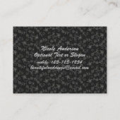 Carte de visite chic Blue & Black Mariage Pro (Dos)