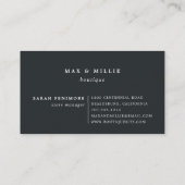 Carte De Visite Chic Blush | Boutique Manager (Dos)
