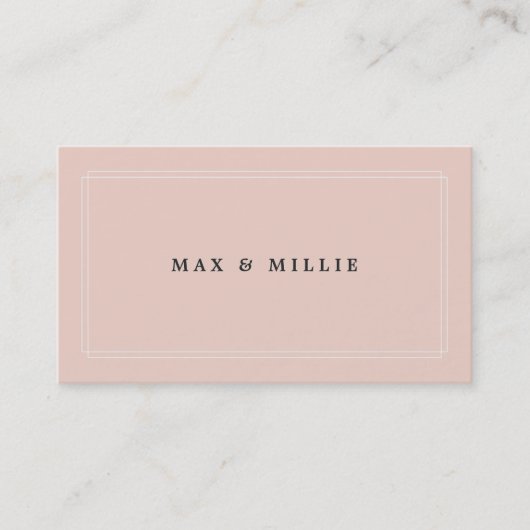 Carte De Visite Chic Blush | Boutique Manager (Devant)