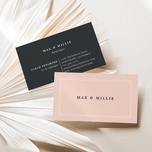 Carte De Visite Chic Blush | Boutique Manager