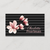 Carte De Visite Chic Blush Magnolias (Devant)