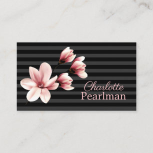 Carte De Visite Chic Blush Magnolias
