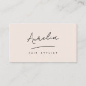 Carte De Visite Chic Blush Pink Monogramme Signature moderne Logo (Devant)