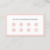 Carte De Visite Chic Blush Rose Blanc Médias sociaux & Loyauté (Dos)