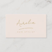Carte De Visite Chic Blush Rose or Monogramme Signature Logo (Devant)