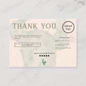 Carte De Visite Chic boho cactus & succulents commander merci (Dos)