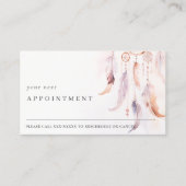 Carte De Visite Chic Boho Dreamcatcher Aquarelle Rendez-vous (Devant)