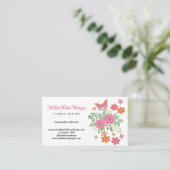 Carte De Visite Chic Boho Floral Bouquet Design (Debout devant)