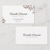 Carte De Visite Chic Boho Parties scintillant Massage (Devant / Derrière)