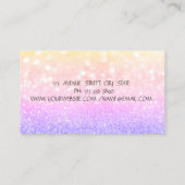 Carte De Visite Chic Bokeh Gold, Chargé de Yoga Lotus (Dos)