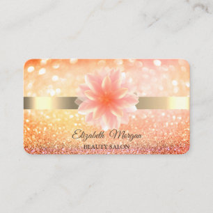 Carte De Visite Chic Bokeh Lotus Fleur Yoga Reiki