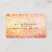 Carte De Visite Chic Bokeh Lotus Fleur Yoga Reiki (Dos)