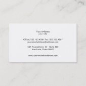 Carte De Visite Chic Boutique Blanc Lotus Faux Lin Noir (Dos)