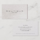 Carte De Visite Chic Boutique Faux Off White Pearl Shimmer (Devant / Derrière)