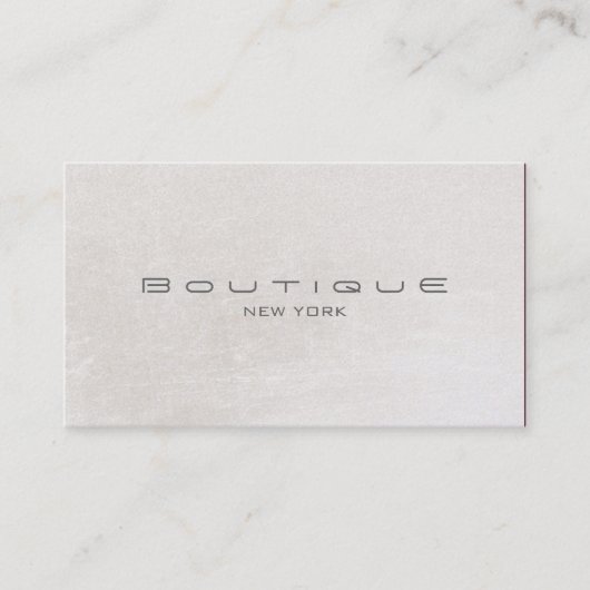 Carte De Visite Chic Boutique Faux Off White Pearl Shimmer (Devant)