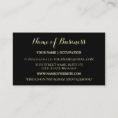 Carte De Visite Chic Boutique Glamorisante Green Luxe Bokeh (Dos)