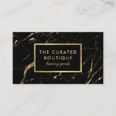 Carte De Visite Chic Boutique Gold Marble Luxury (Devant)