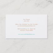 Carte De Visite Chic Boutique Simple Turquoise Bleu Look (Dos)
