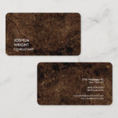 Carte De Visite Chic Brown tendance et attrayant (Devant / Derrière)