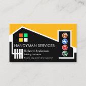 Carte De Visite Chic Building Home Handyman Entrepreneur (Devant)