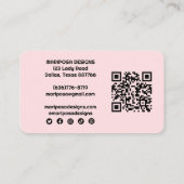 Carte De Visite Chic Butterflies Code QR Merci de commande client (Dos)