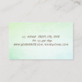 Carte De Visite Chic Cactus Succulent Vert (Dos)