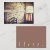 Carte De Visite Chic Chaise de fenêtre éclairée par soleil antique (Devant / Derrière)