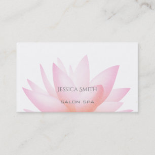 Carte De Visite Chic charmant élégant aquarelle lotus rose