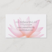 Carte De Visite Chic charmant élégant aquarelle lotus rose (Dos)