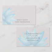 Carte De Visite Chic charmant lotus d'aquarelle élégant (Devant / Derrière)