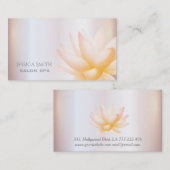 Carte De Visite Chic charmant lotus d'aquarelle élégant (Devant / Derrière)