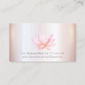Carte De Visite Chic charmant lotus rose pâle (Dos)