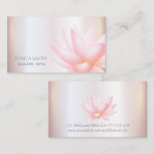 Carte De Visite Chic charmant lotus rose pâle (Devant / Derrière)