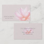Carte De Visite Chic charmant lotus rose pâle (Devant / Derrière)