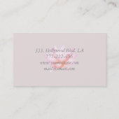 Carte De Visite Chic charmant lotus rose pâle (Dos)