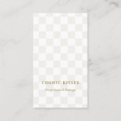 Carte De Visite Chic Checker Tan Gold QR Code Boutique Vertical (Devant)