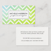 Carte De Visite Chic Chevron (Devant / Derrière)