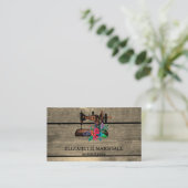 Carte De Visite Chic Chic Chic Machine à coudre Bus (Debout devant)