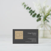Carte de visite chic chic et beige (Debout devant)