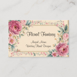 Carte De Visite Chic Chic Fleurs et cadre
