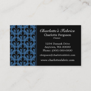 Carte de visite chic chic, Royal Blue