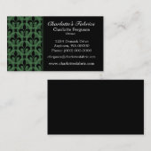 Carte de visite chic chic, vert forêt (Devant / Derrière)