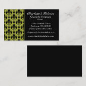 Carte de visite chic chic, vert olive (Devant / Derrière)