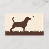 Carte De Visite Chic Chien Marcher Dog Trainer Walker Animal assis (Dos)